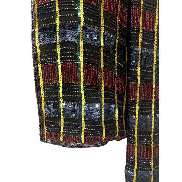 Papell Boutique Vintage Evening Jacket
100% Silk Sequin Beaded Women’s Size M - Picture 5 of 11